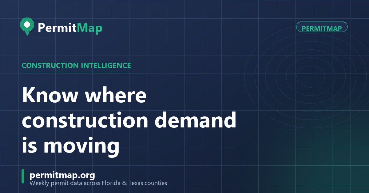 Permitting Map Construction Intelligence for Contractors | PermitMap